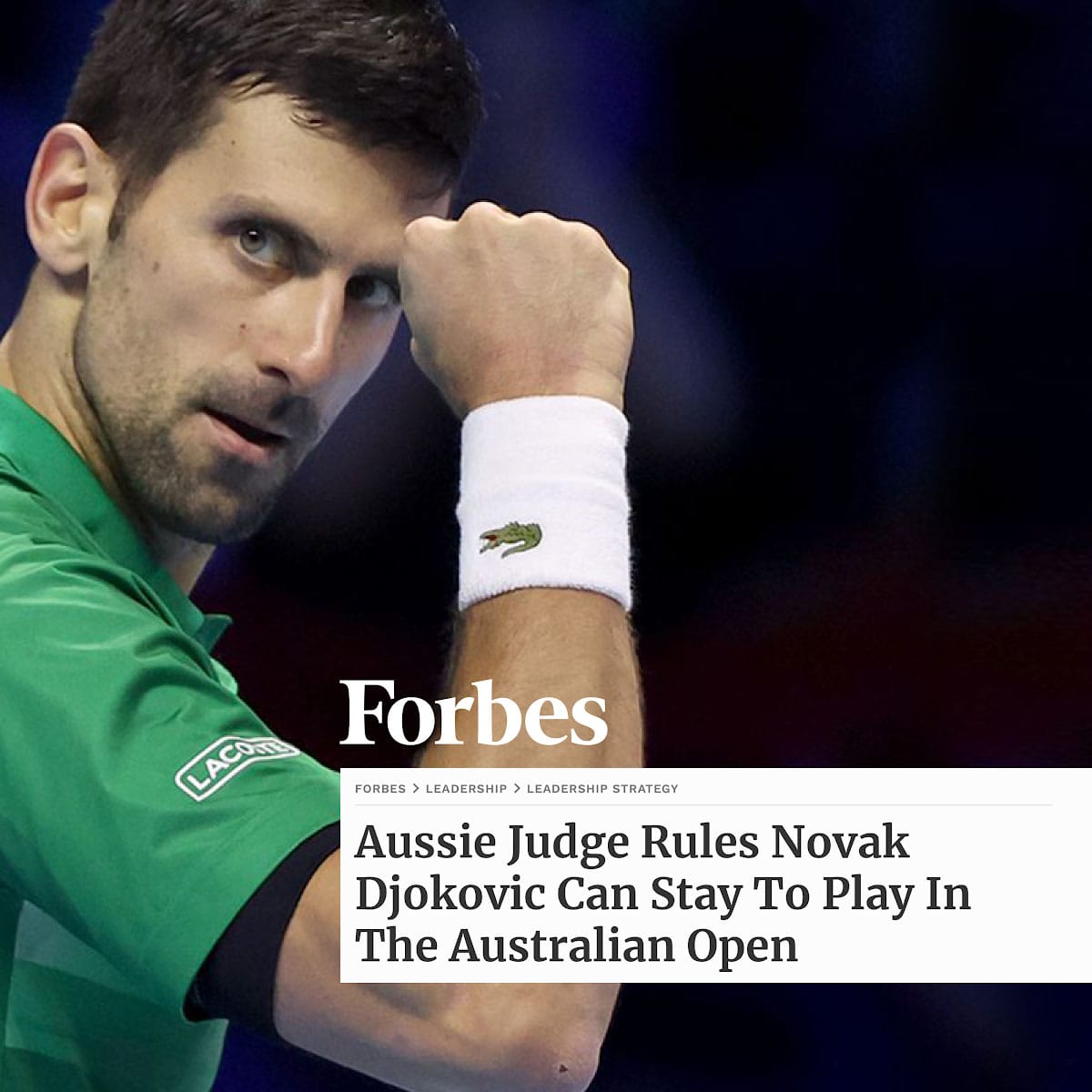 Marina Mara Forbes commentary on Novak Djokovic Australian Open crisis and reputational fallout